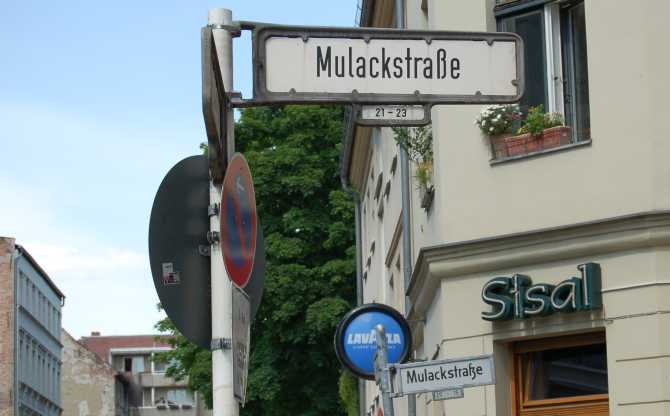Strassenschild Mulackstrasse