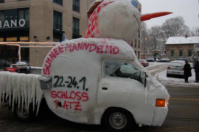 Schneemann-Demo