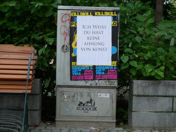 POOL-Galerie Du hast keine Ahnung von Kunst