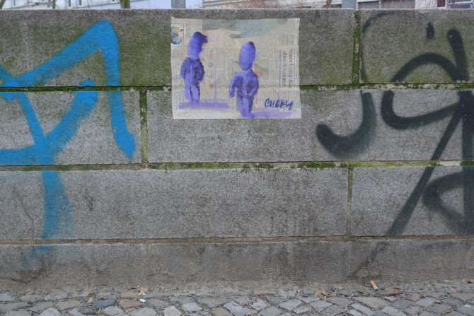 Zeitungspapier Paste-Up