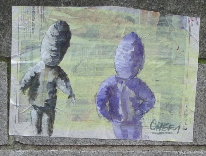 Zeitungspapier Paste-Up