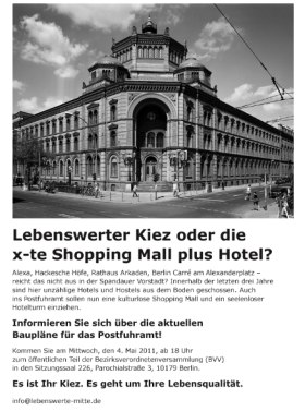 Bauplaene fuer das Postfuhramt