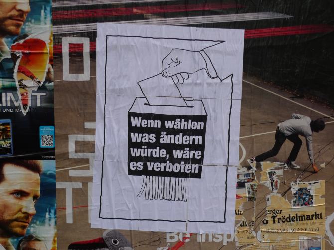 Wenn waehlen was aendern wuerde waere es verboten.