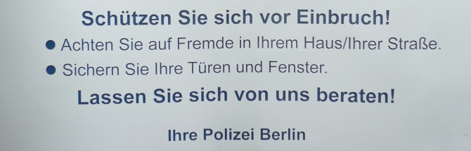achtung einbrecher